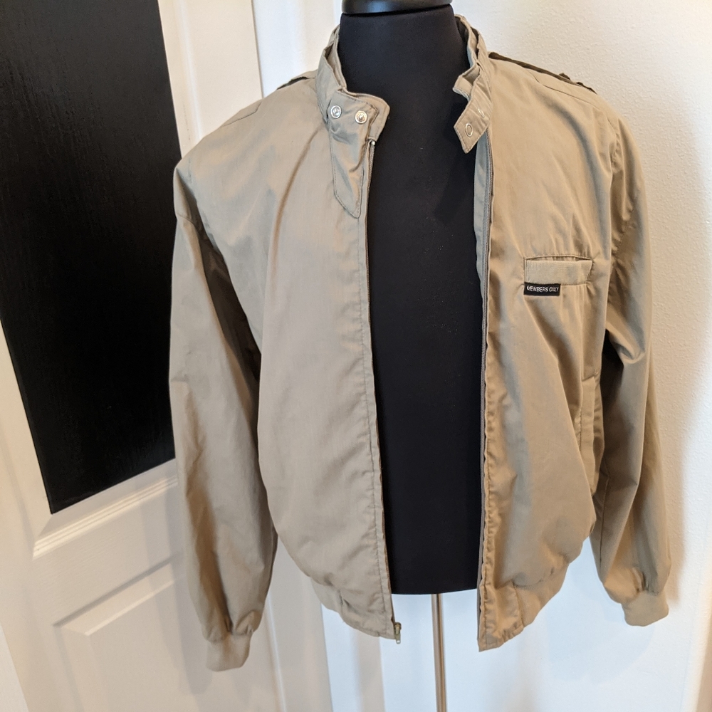 Members Only Bomber Jacket Tan size S